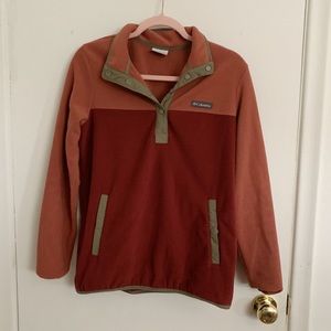 Red Columbia fleece pullover